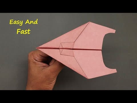 How To Make a Easy And Fast Paper Airplane - Fly Far And Fast