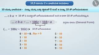 10, 5 మరియు 2 యొక్క విభజన పరీక్షలు|Part 1/3|Divisibility Tests of 10, 5 and 2