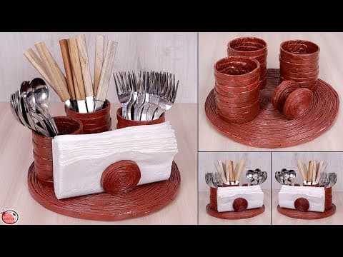 Spoon Stand !!! Kitchen Organizer Making || Best Out of Waste 2019