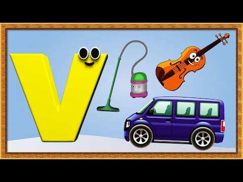 Words from letter v - kids learning videos - words start with letter v - kids vocabulary words