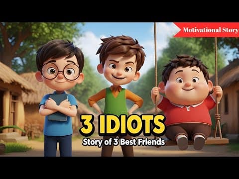 3 Idiots story of 3 Best friends | Motivational story .
