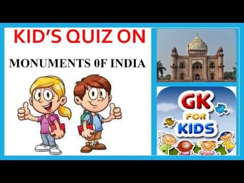 Quiz for kids on india's monuments- part 18- kids gk- general knowledge for children