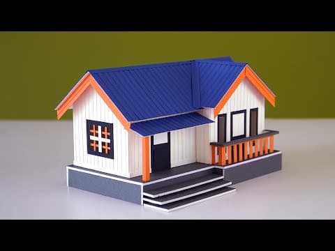 Easy making of a attractive paper house | How to make - DIY