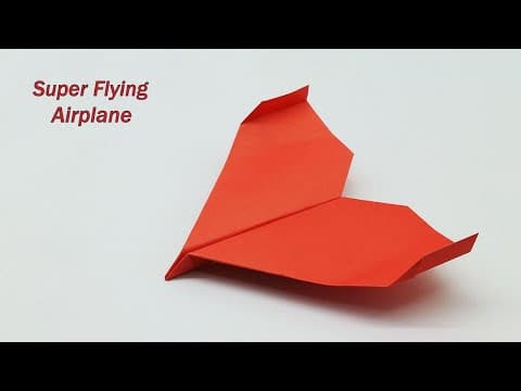 How To Make a Super Flying Paper Airplane - Origami Paper Plane Tutorial