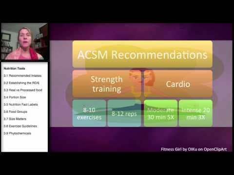 Nutrition Tools: Exercise Guidelines