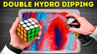 Customizing the Rubik cube with double hydro dipping and try to solve it