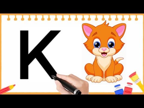 Letter K | Writing letter K | K words for kids | Capital letter K | Educational video for kids