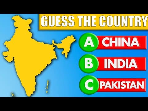 Guess The Countries From Their Geographical Shapes | Geography Quizzes