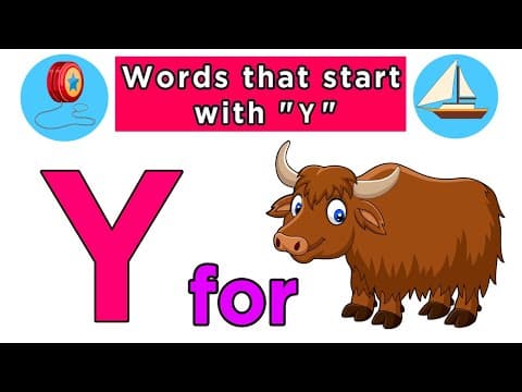 Words That Start with Letter Y-Words Begin with Y-Kids Learning Videos