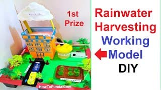 rainwater harvesting working model 3d | science project