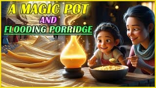 A Magic Pot and Flooding Porridge | Short Moral Story for Kids