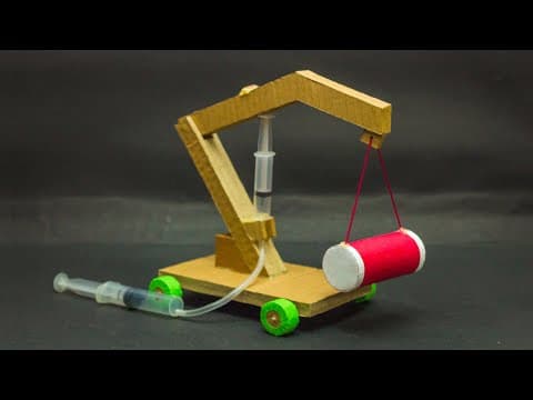 Science Projects | Hydraulic Crane Working Model