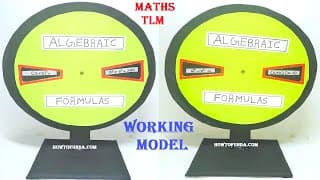 algebraic formulas maths working model 3d TLM - maths project