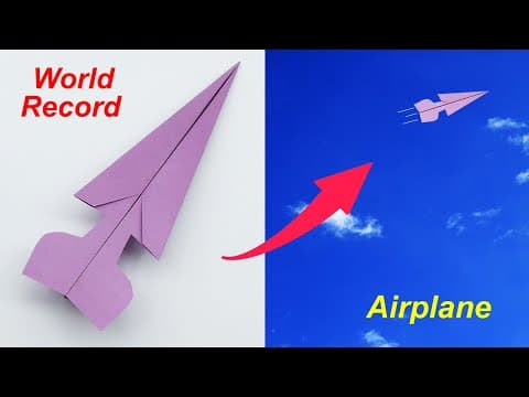 How To Make a World Record Paper Airplane For Flying