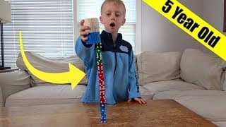 Dice Stacking Trick Shots by a Five Year Old|Thats Amazing