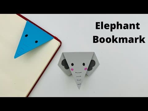 DIY Paper #elephant Corner Bookmark!!! Paper Crafts For School / Origami Bookmark / Paper Craft New