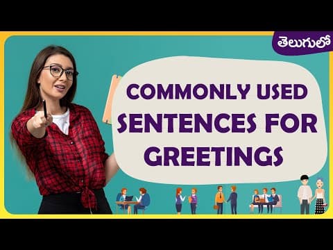 Commonly used sentences for greetings - english vocabulary in telugu - తెలుగులో