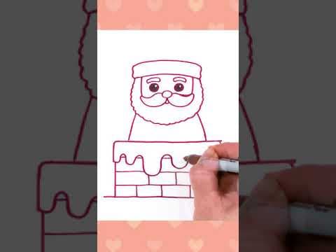 Santa is coming! merry christmas! drawing santa clause