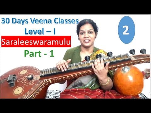 30 Days Veena Classes In Telugu : Level : 1, Day - 2