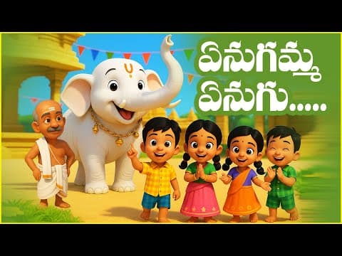 ఏనుగమ్మ ఏనుగు | Enugamma Enugu | 3D Animation Telugu Rhymes for Children