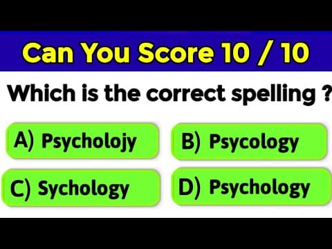 CAN YOU ANSWER THIS SPELLING QUIZ? 99% cannot | commonly misspelled words in English | English tests