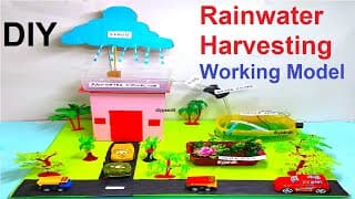 rainwater harvesting working model - save water - science project exhibition - diy