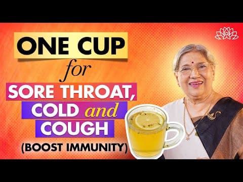 1 Powerful Drink to Soothe Sore Throat & Boost Immunity | Tulsi–Ginger–Haldi remedy for Cold & Cough