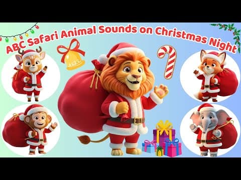 ๐ ABC Safari Animal Sounds on Christmas Night | Fun Christmas Music for Kids | Meow Meow TV ๐ถ