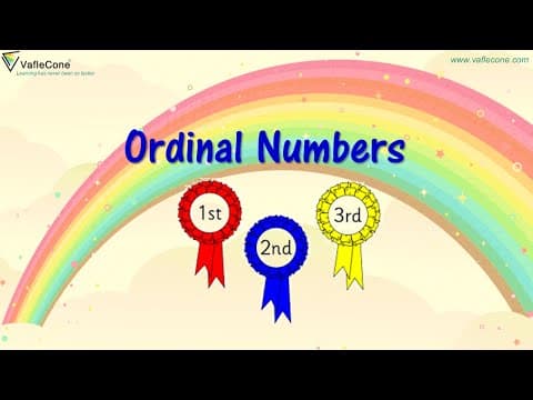 learn about ordinal numbers l Ordinal numbers for kids