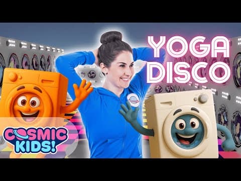 Cosmic Kids Yoga Disco | Washing Machine Song | Kids Exercise Song and Dance