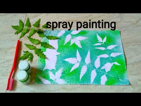Spray painting with toothbrush - project khata design