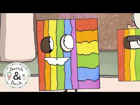 Rainbow Race 🌈 | Sarah & Duck | Quacky Flappy Clips