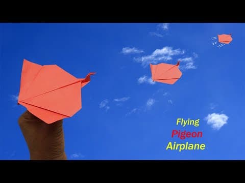 Paper Pigeon Airplane - How To Make a Flying Bird Paper Plane - Origami pigeon