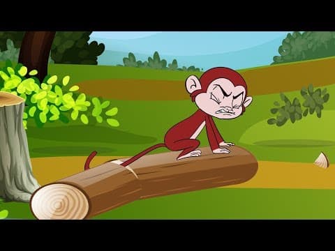 The monkey and wedge | Moral Stories for Kids | English Cartoon | Nirnay Kidz
