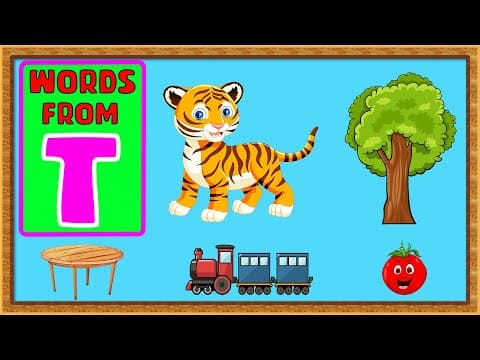 5 words from t - words from t - t for tiger - words from alphabets