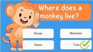 Animal Habitats Quiz Animal Habitats learning for kids: Speech & language