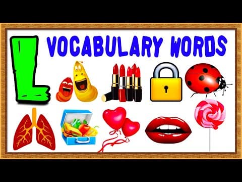 Vocabulary words for kids - words from letter l - words that start with l