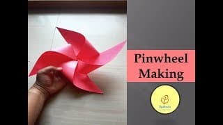 Pinwheel making using paper