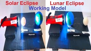 solar eclipse - lunar eclipse working model(earth rotation) - science project - diy