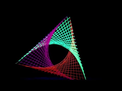 UV StringArt Timelapse/ Schwarzlich StringArt Zeitraffer