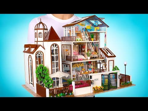 Adding a new 3-story miniature wooden house to our collection