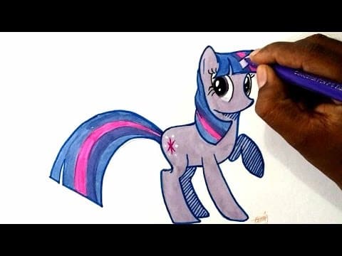 how to draw my little pony Twilight sparkle   -  Lesson 28