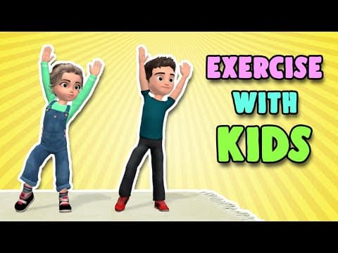 Exercise with kids: active physical workout
