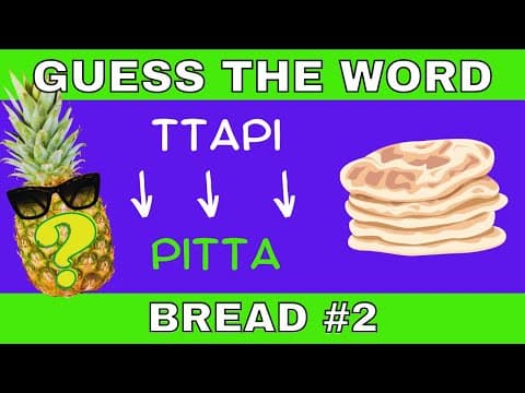 WORD SCRAMBLE GAME - BREAD Quiz 2: Jumbled Letter Puzzle.