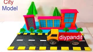 city model using cardboard