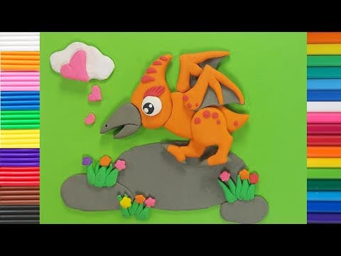 Make Adorable Flying Dinosaur Using Clay