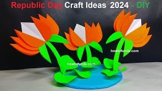 independence day republic day craft ideas 2023 - diy - tricolor paper crafts