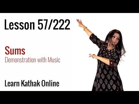 Sum Demonstration with Music in Kathak for Beginners | Learn Kathak Online | Lesson 57