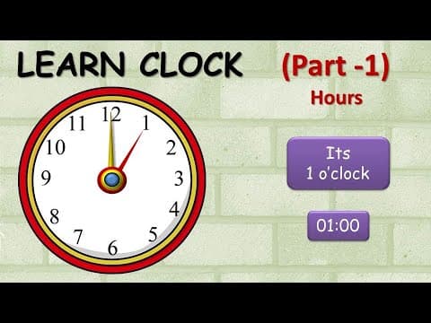 Learn Clock For Kids, Telling Clock Time, Clock Time In English, Time For Kids, Hours Clock, Clock.