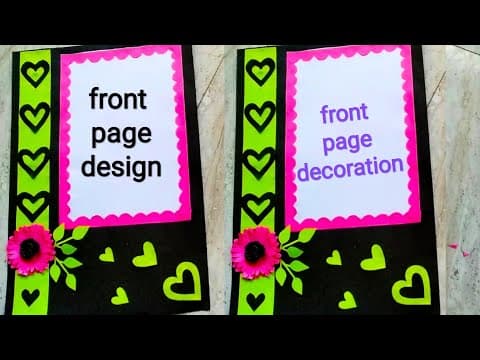 Beautiful front page design for school project -